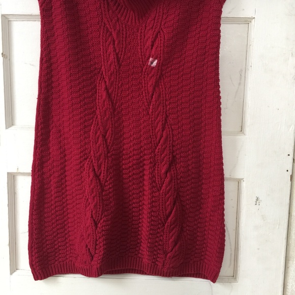 Red Express Short Sleeved Sweater Dress - Picture 5 of 7